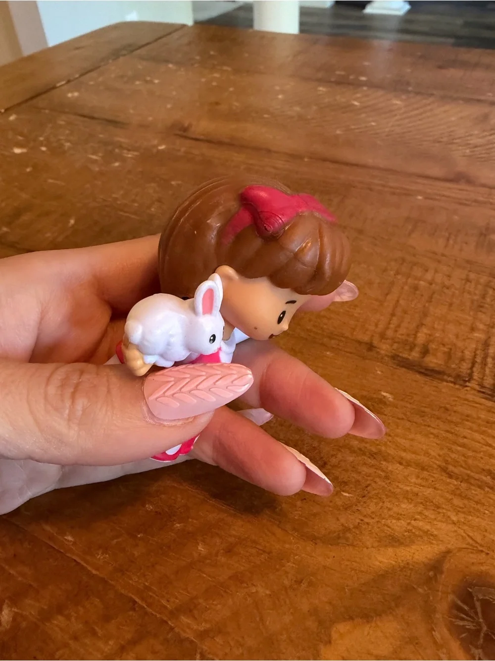 Fisher Price Little People Mia with bunny as is